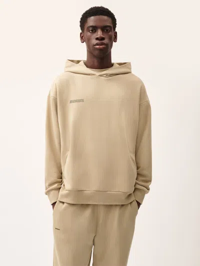 PANGAIA MENS 365 MIDWEIGHT SOFT ORGANIC COTTON HOODIE — BIRCH BEIGE