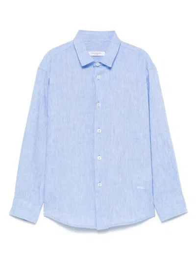 PAOLO PECORA LOGO-EMBROIDERED SHIRT