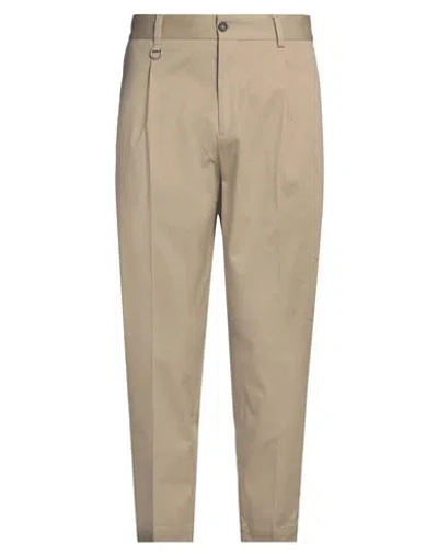 PAOLO PECORA PAOLO PECORA MAN PANTS SAND SIZE 38 COTTON, ELASTANE