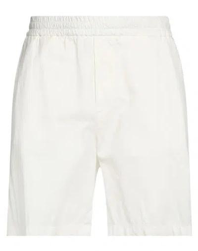 PAOLO PECORA PAOLO PECORA MAN SHORTS & BERMUDA SHORTS OFF WHITE SIZE 32 COTTON, LINEN, ELASTANE
