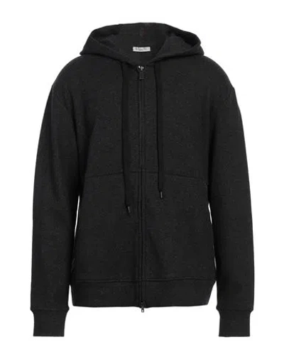 PAOLO PECORA PAOLO PECORA MAN SWEATSHIRT CHARCOAL SIZE XXL COTTON, VISCOSE, POLYAMIDE, ELASTANE