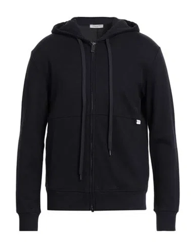 PAOLO PECORA PAOLO PECORA MAN SWEATSHIRT NAVY SIZE XXL COTTON, VISCOSE, POLYAMIDE, ELASTANE