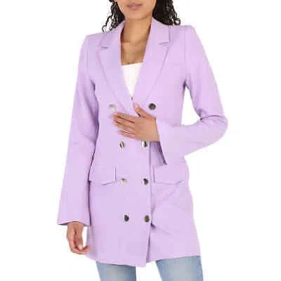 PAPA FILLES A PAPA LADIES PURPLE WOOL DOUBLE BREASTED LONG COAT, BRAND SIZE 0