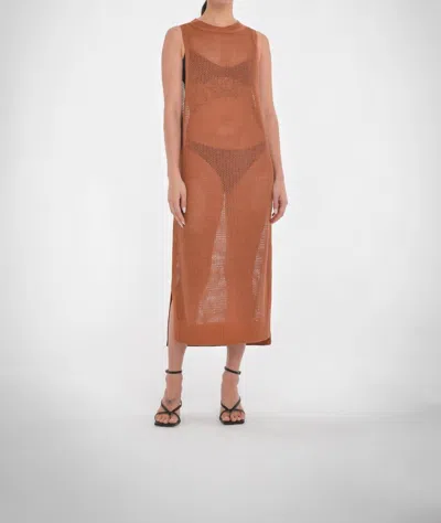 PAPER LABEL COVE CROCHET DRESS IN NUTSHELL