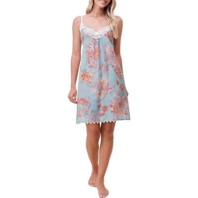 PAPINELLE PAPINELLE COCO LACE TRIM COTTON & SILK CHEMISE