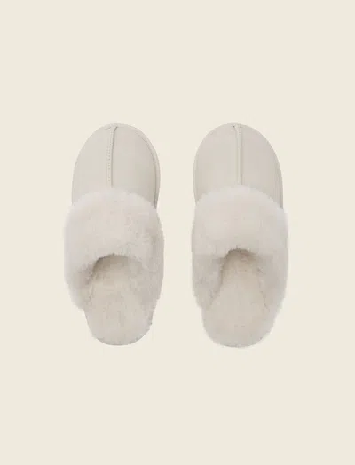 PAPINELLE FUR TRIM SUEDETTE SLIDES
