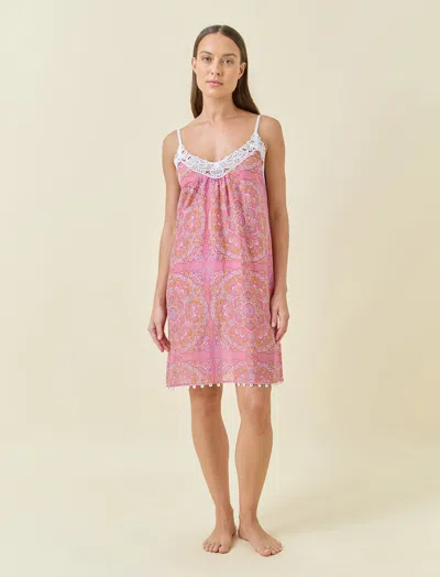 PAPINELLE INES LACE FRONT MIDI NIGHTIE