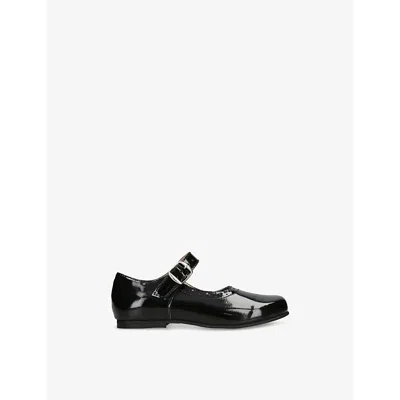 PAPOUELLI BLACK MILLIE BUCKLE-STRAP PATENT-LEATHER MARY-JANE SHOE