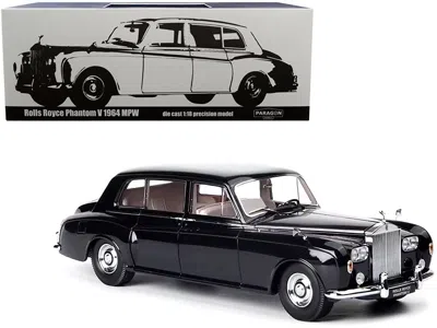 PARAGON 1964 ROLLS ROYCE PHANTOM V MIDNIGHT BLUE METALLIC 1/18 DIECAST MODEL CAR BY PARAGON