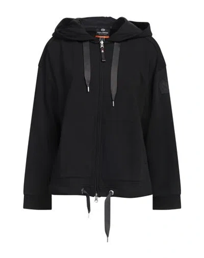 PARAJUMPERS PARAJUMPERS WOMAN SWEATSHIRT BLACK SIZE L COTTON, VISCOSE