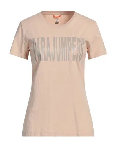 PARAJUMPERS PARAJUMPERS WOMAN T-SHIRT BEIGE SIZE S COTTON