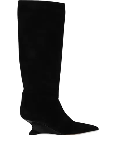 PARIS TEXAS 50MM NINA SCULPTED-HEEL KNEE-HIGH BOOTS