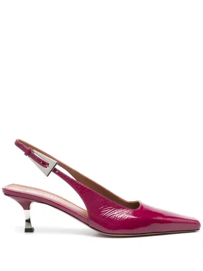 PARIS TEXAS 60MM PATENT SLINGBACK PUMPS
