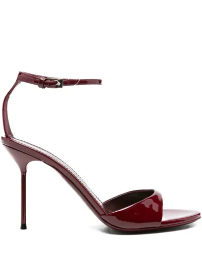 PARIS TEXAS 95MM PATENT LEATHER ANKLE-STRAP SANDALS