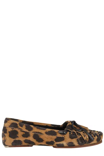 PARIS TEXAS PARIS TEXAS INDIANA LEOPARD PRINTED LOAFERS