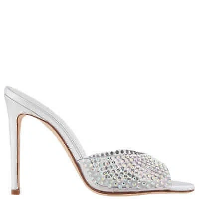 PARIS TEXAS PARIS TEXAS LADIES IRIDESCENT CRYSTAL HOLLY PVC STILETTO MULES