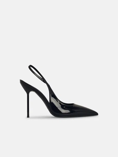 PARIS TEXAS 'LIDIA' BLACK LEATHER BACK SLING