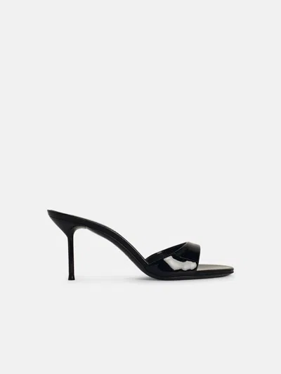 PARIS TEXAS 'MULE LIDIA 70' BLACK LEATHER PUMPS