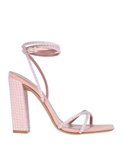 PARIS TEXAS PARIS TEXAS WOMAN SANDALS PINK SIZE 8 LEATHER