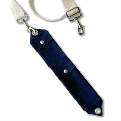 PARK + COOP WOMEN'S BLUE MANHATTAN UPCYCLED DENIM CROSSBODY STRAP