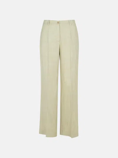 P.A.R.O.S.H BEIGE VISCOSE BLEND TROUSERS