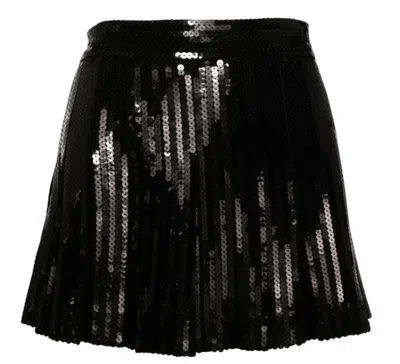 P.A.R.O.S.H WOMEN BLACK SEQUIN EMBELLISHMENT SKIRT, 26 LUXURY SKIRTS FOR WOMEN DARVEYS