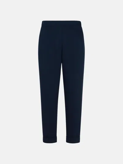 P.A.R.O.S.H BLUE POLYESTER PANTS