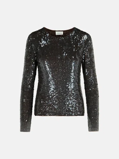 P.A.R.O.S.H BROWN POLYAMIDE BLEND SWEATER