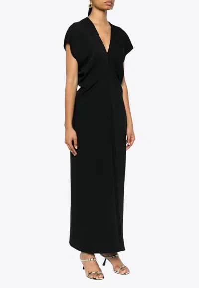 P.A.R.O.S.H DRAPED CADY MIDI DRESS