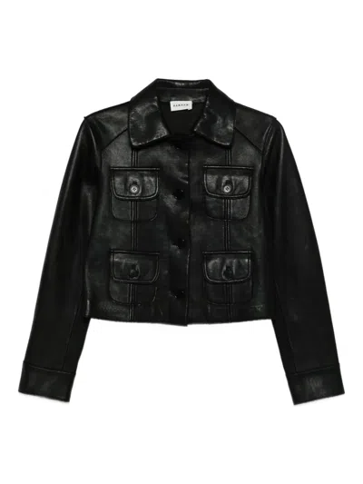 P.A.R.O.S.H MACIO FLAP-POCKET LEATHER JACKET