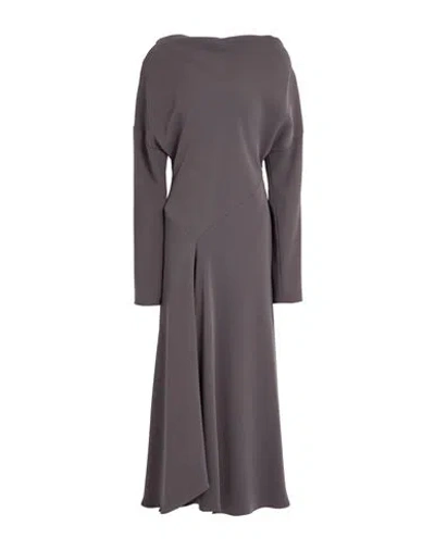 P.A.R.O.S.H P. A.R. O.S. H. WOMAN MAXI DRESS GREY SIZE L POLYESTER