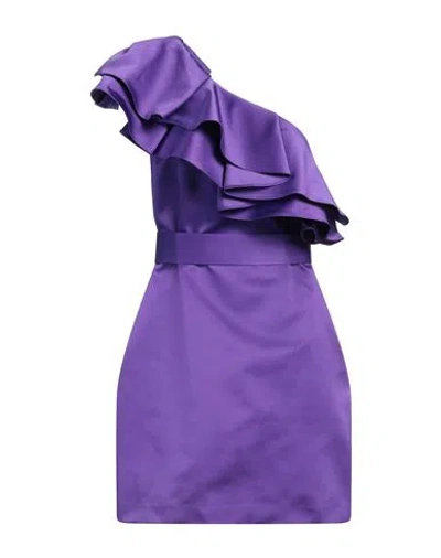 P.A.R.O.S.H P. A.R. O.S. H. WOMAN MINI DRESS PURPLE SIZE S POLYESTER