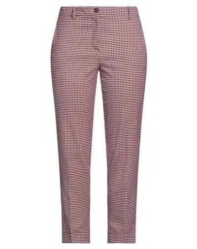 P.A.R.O.S.H P. A.R. O.S. H. WOMAN PANTS BURGUNDY SIZE L VIRGIN WOOL, ELASTANE