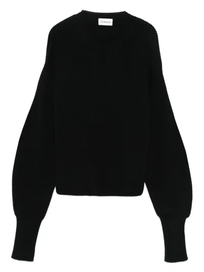 P.A.R.O.S.H RIBBED BALLOON-SLEEVE SWEATER
