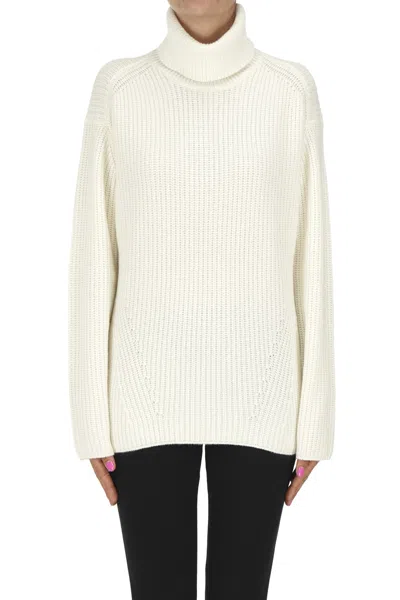 P.A.R.O.S.H RIBBED CASHMERE TURLENECK PULLOVER