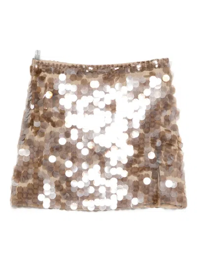 P.A.R.O.S.H SEQUIN-EMBELLISHED MINI SKIRT