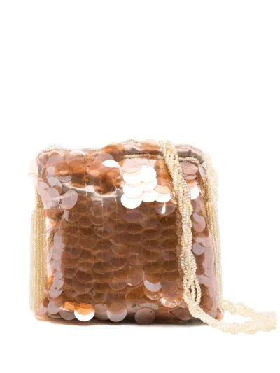 P.A.R.O.S.H SEQUINNED TASSEL-DETAIL CROSS BODY BAG