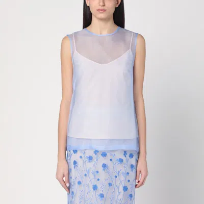 P.A.R.O.S.H P.A.R.O.S.H. SKY BLUE TANK TOP IN SILK