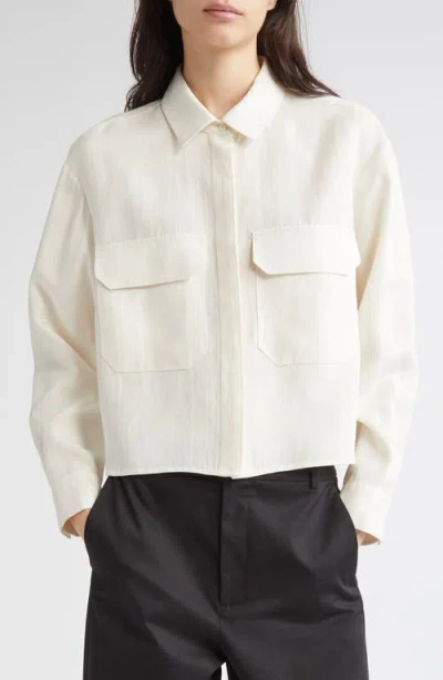 PARTOW PARTOW FILMORE BOXY CROP CANVAS SHIRT JACKET