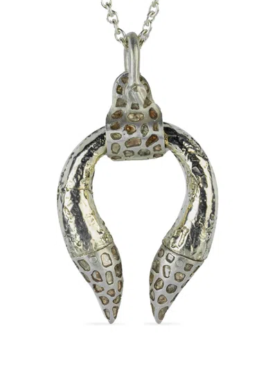 PARTS OF FOUR 10K WHITE GOLD HATHOR DIAMOND NECKLACE