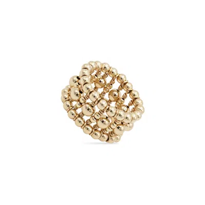 PAS DE MARQUE WOMEN'S GOLD-FILLED BEADED RING LA BAGUE MINI