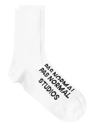 PAS NORMAL STUDIOS LOGO-INTARSIA SOCKS