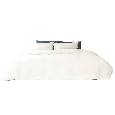 PASITHEA SLEEP DOUBLE BAMBOO DUVET COVER WITH 2 PILLOW SLIPS IN WHITE