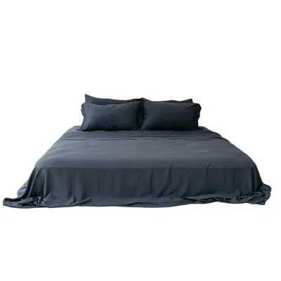 PASITHEA SLEEP SINGLE BAMBOO DUVET COVER WITH PILLOW SLIP IN BLUE