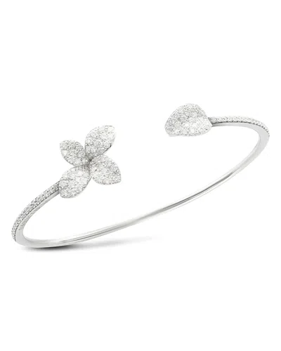 PASQUALE BRUNI 18K WHITE GOLD GIARDINI SEGRETI BANGLE BRACELET