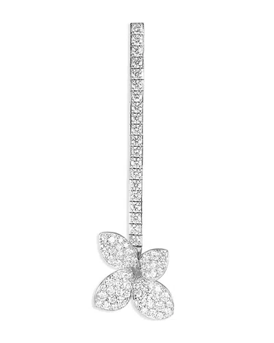 PASQUALE BRUNI 18K WHITE GOLD HEART TO EARTH DIAMOND EARRING, 1.99 TCW