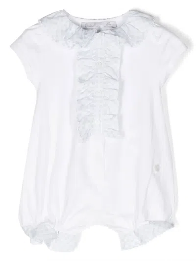 PATACHOU CHECK-TRIM COTTON ROMPER