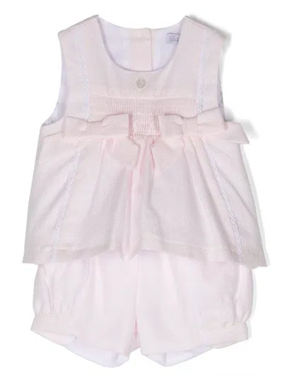 PATACHOU PIQUÉ-WEAVE TWO-PIECE SET