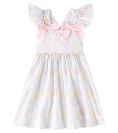 PATACHOU RUFFLED PRINTED COTTON DRESS