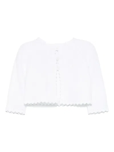 PATACHOU SCALLOP-TRIM CARDIGAN